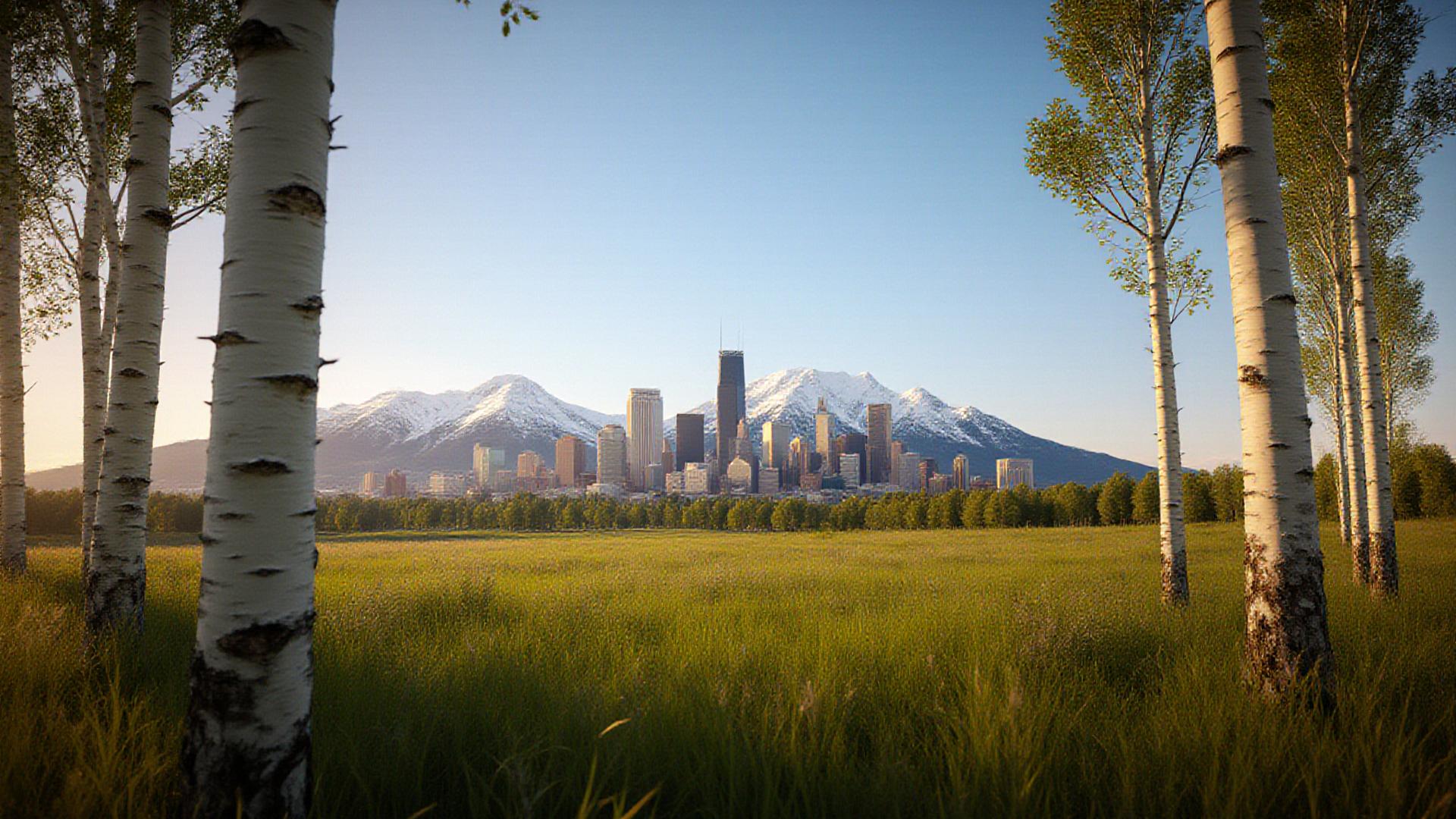 Lush green Rocky Mountain landscape symbolizing pure environment
